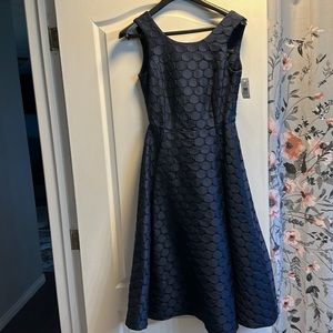 Navy blue dress lined